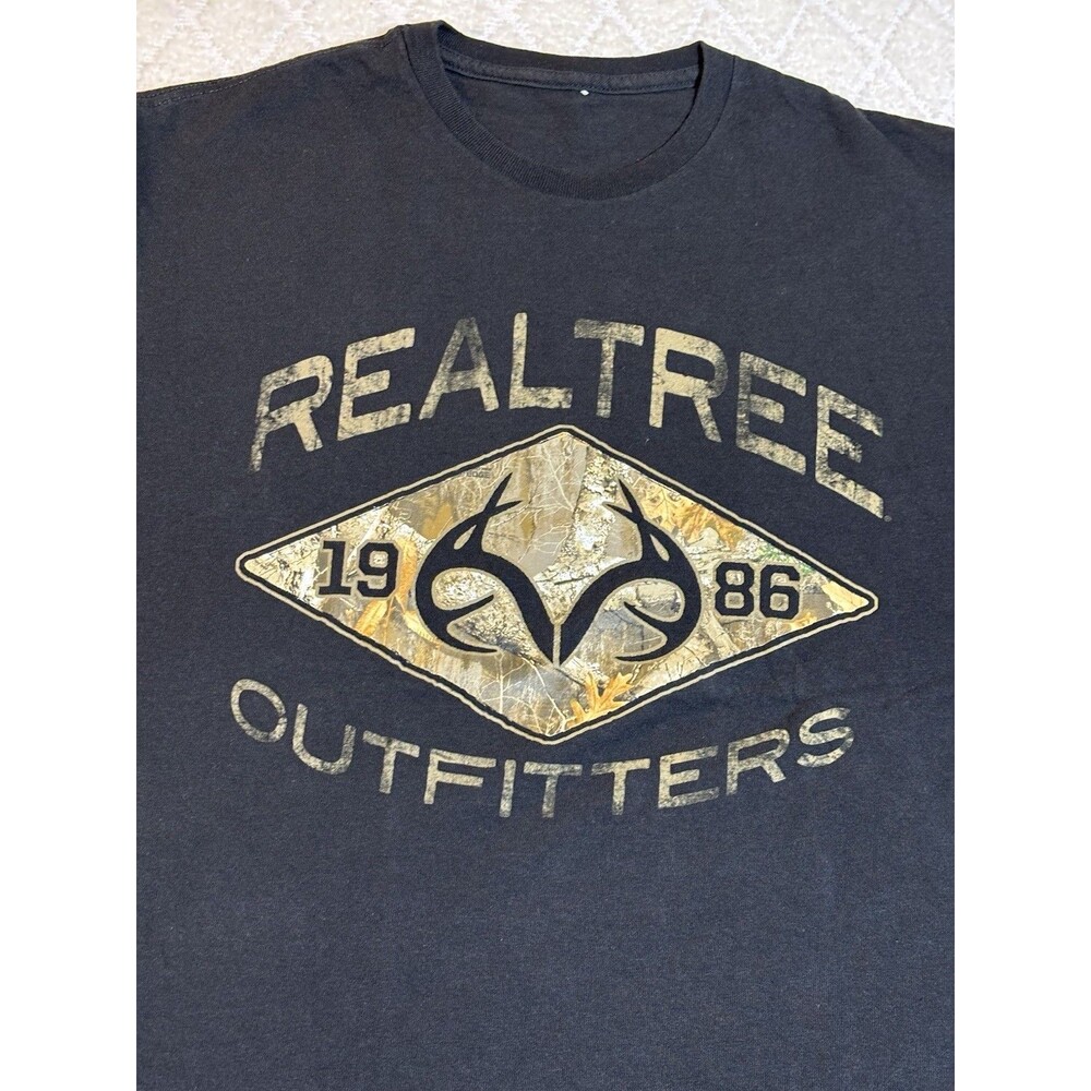 RealTree Outfitters 1986 Camo Hunting Graphic Brown Shirt Men’s Size Large